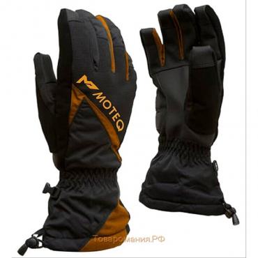 Зимние перчатки "Снежок", размер XXL, чёрные, оранжевые