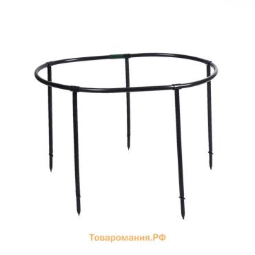 Кустодержатель, d=80 см, h=50 см, ножка d=2 см, пластик, чёрный, «Смородина +»