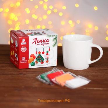 Декор кружки полимерной глиной «Новый год! Ёлочка»