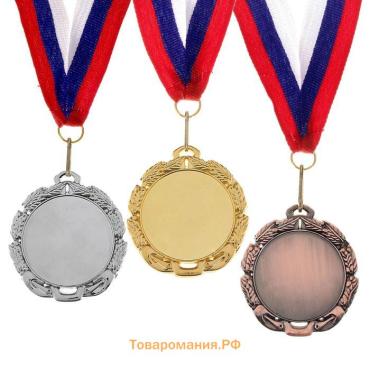 Медаль под нанесение бронза 009, d=7 см, с лентой