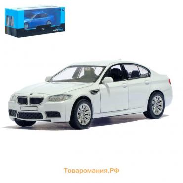 Машина металлическая BMW M5, 1:32, открываются двери, инерция, цвет белый