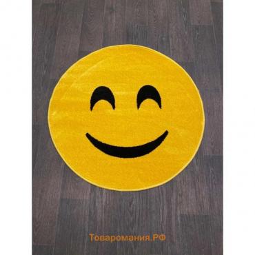 Ковёр круглый Merinos Smile, размер 100x100 см, цвет yellow