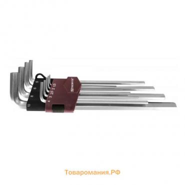 Набор ключей торцевых HKL9S Thorvik 53051, 6-гр, удлиненных, H1.5-H10, 9 предметов