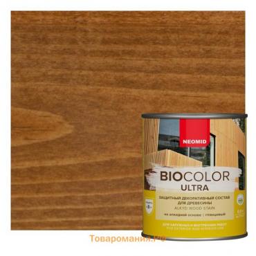 Защитный декоративный состав для древесины NEOMID BioColor ULTRA орех глянцевый 2,7л