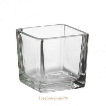 Ваза "Кубик" Бернарди-1  6х6х6 см прозрачная