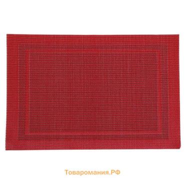 Салфетка сервировочная на стол  «Окно», 45×30 см, красная
