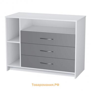 Комод c 4 ящиками Polini kids Simple 2110, 505×1130×865 мм, белый-серый
