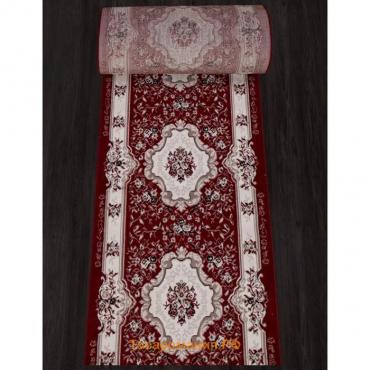 Ковровая дорожка Merinos Gavana, размер 80x3000 см, цвет red