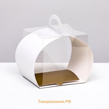 Коробка под Бенто-торт, белая 10×10×10